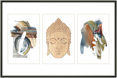 Abstract Yoga Art Series 1 Buddha - Metal Frame