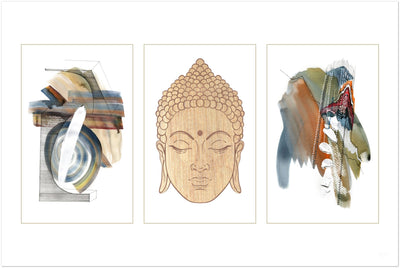 Abstract Yoga Art Series 1 Buddha - Poster