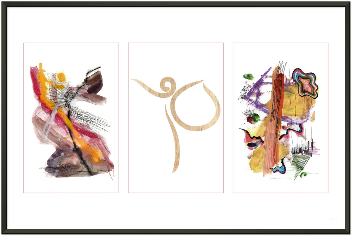 Abstract Yoga Art Series 1 Dance Pose - Metal Frame