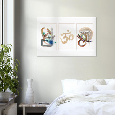 Abstract Yoga Art Series 1 Om - Poster