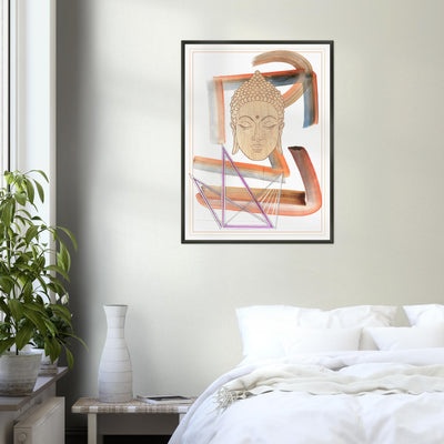 Abstract Yoga Art Series 2 Buddha - Metal Frame