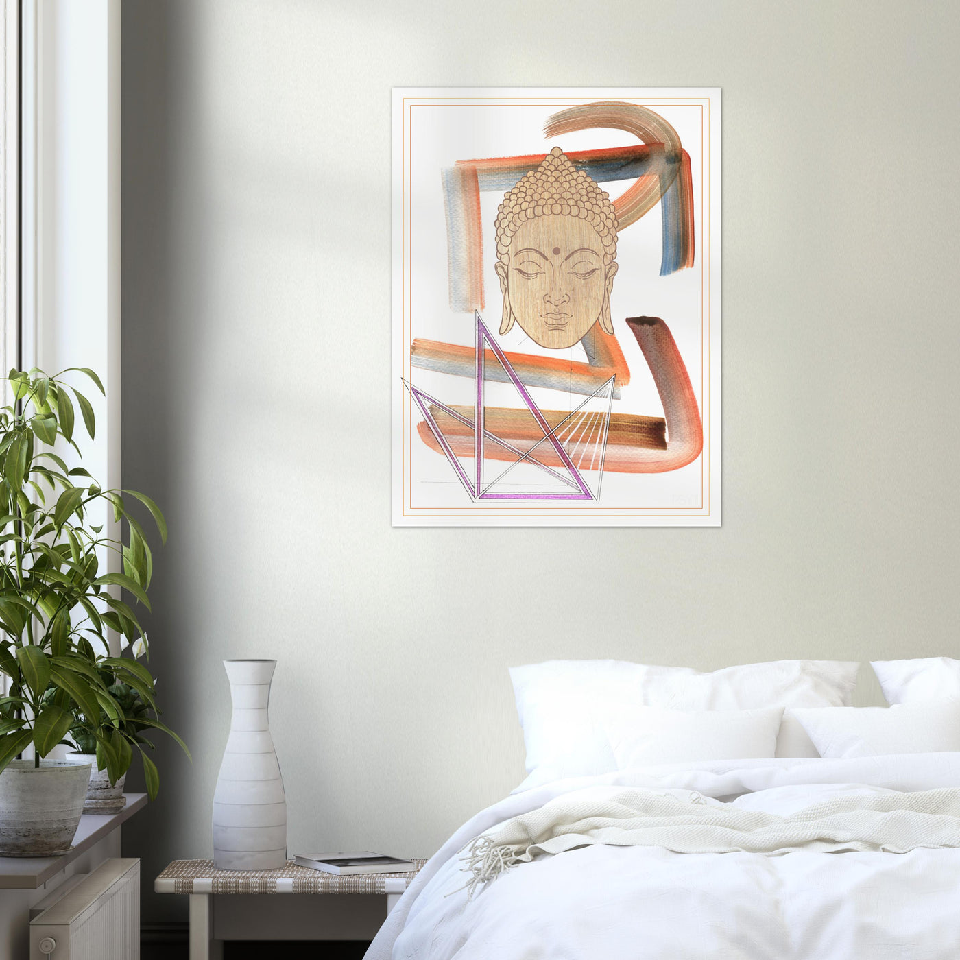 Abstract Yoga Art Series 2 Buddha - Poster