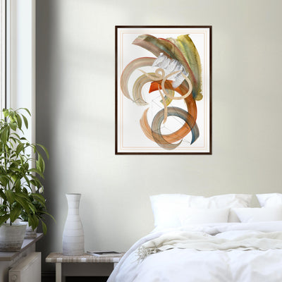 Abstract Yoga Art Series 2 Dance Pose - Wood Frame