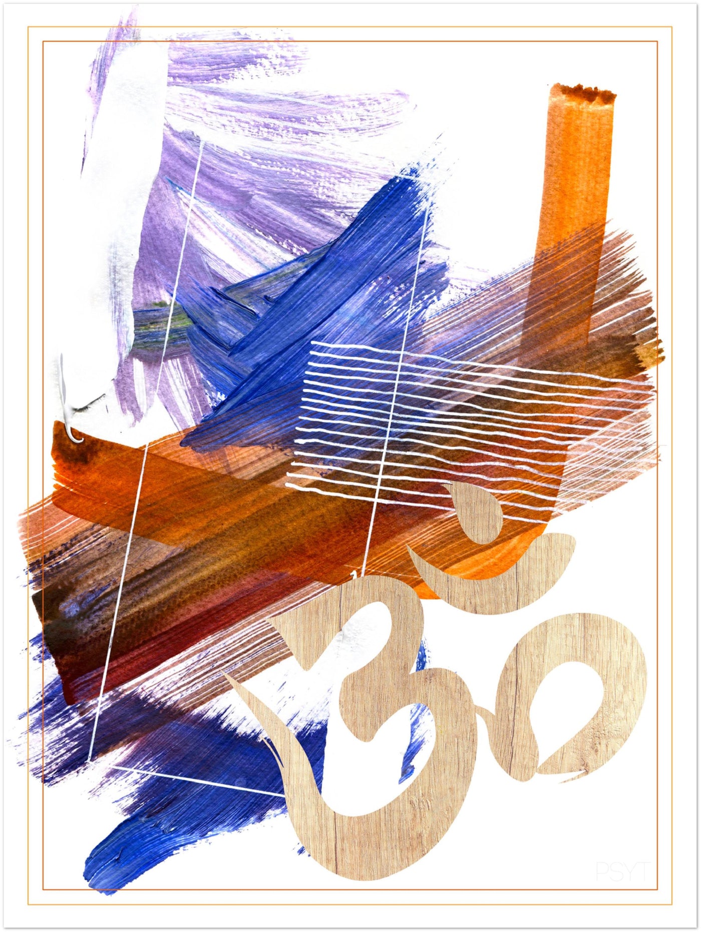 Abstract Yoga Art Series 2 Om - Poster