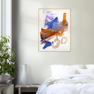 Abstract Yoga Art Series 2 Om - Wood Frame