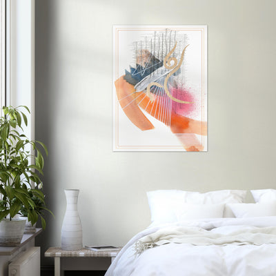 Abstract Yoga Art Series 2 Warrior Pose - Poster