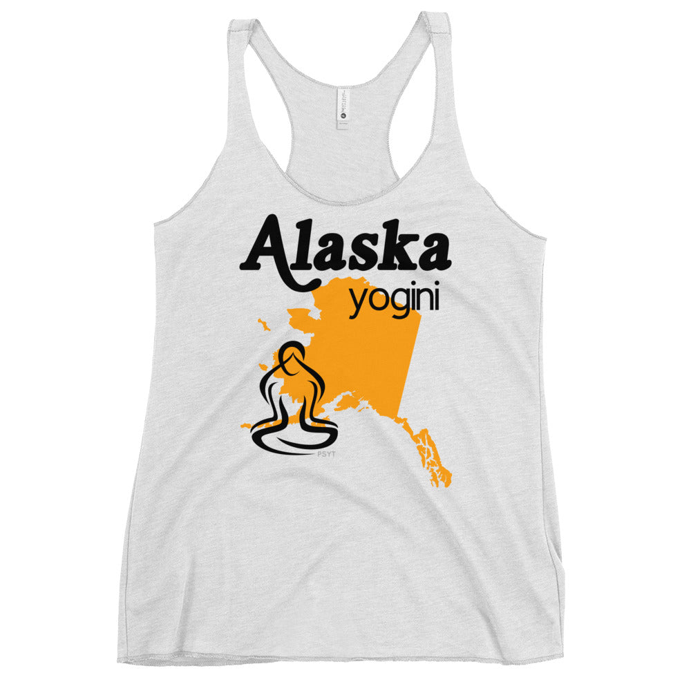 Alaska Map Yogini White Tank Top