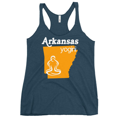 Arkansas Map Yogini Dark Color Tank Top