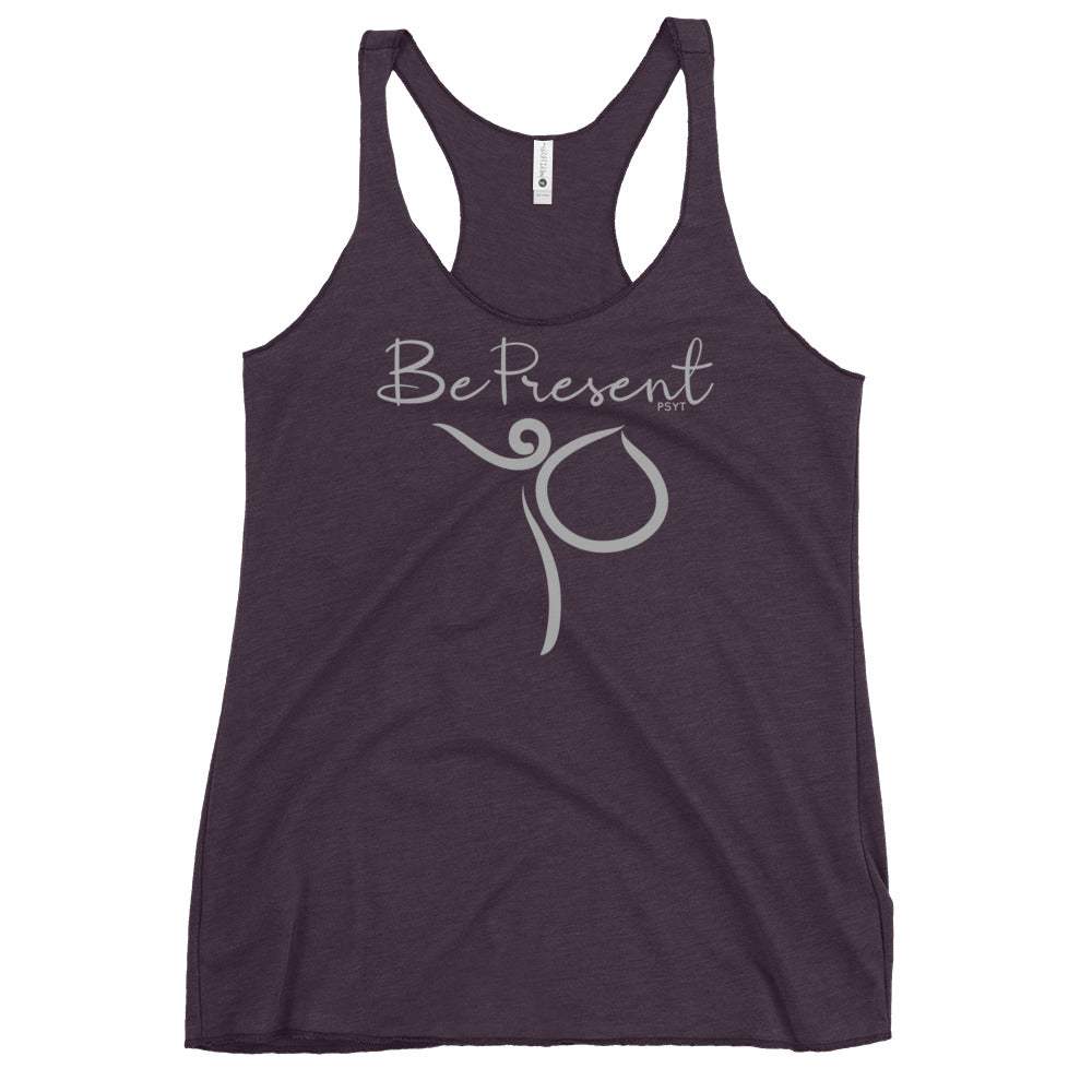 Be Present Inspiration Dance Pose Racerback Tank Top