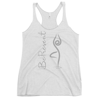 Be Present Inspiration Tree Pose Racerback Tank Top