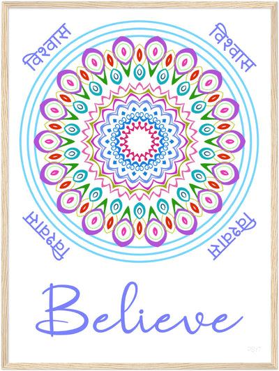 Believe - Inspirational Series 1 Wood Frame