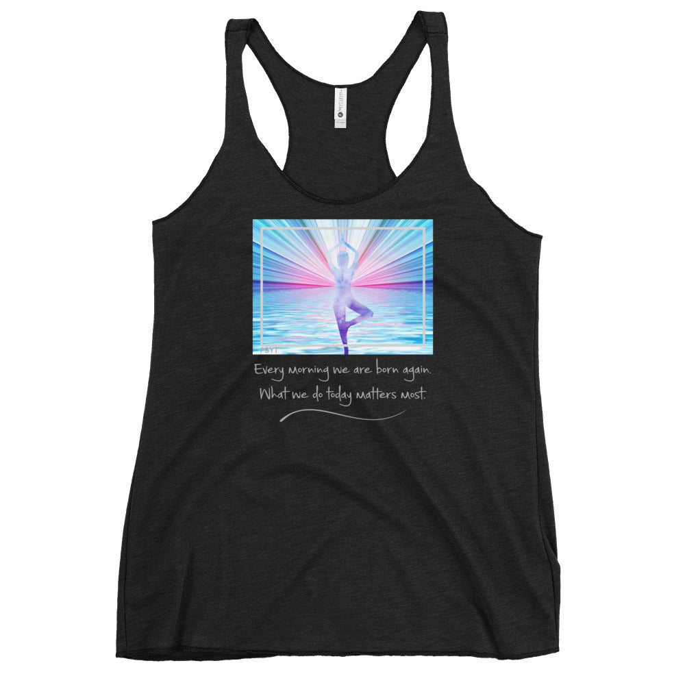 Blue Dawn Buddha Quote Tank Top