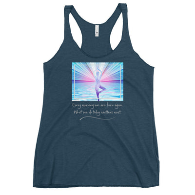 Blue Dawn Buddha Quote Tank Top