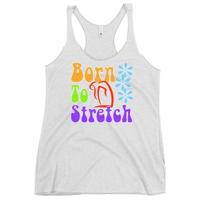 Born To Stretch Retro Groovy Racerback Tank Top