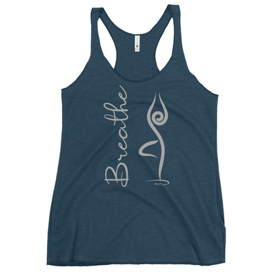 Breathe Inspiration Tree Pose Racerback Tank Top