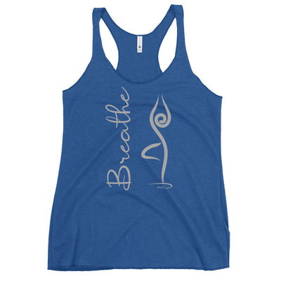 Breathe Inspiration Tree Pose Racerback Tank Top