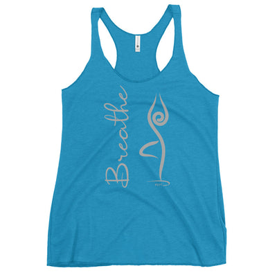 Breathe Inspiration Tree Pose Racerback Tank Top