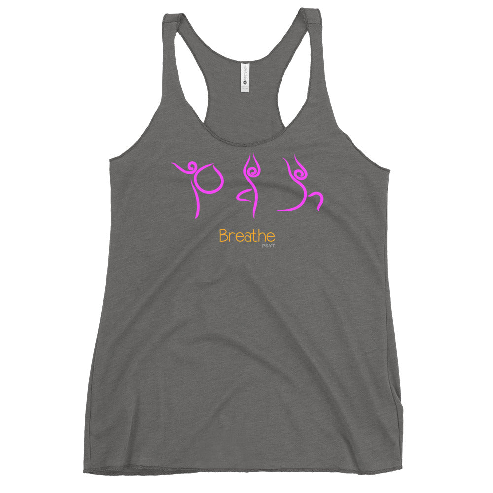 Breathe Yoga Routine Racerback Tank Top