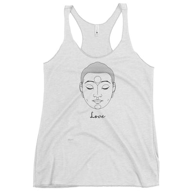 Buddha Face Love White Tank Top