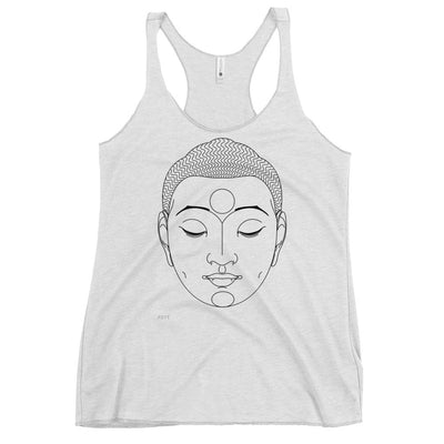 Buddha Face White Tank Top