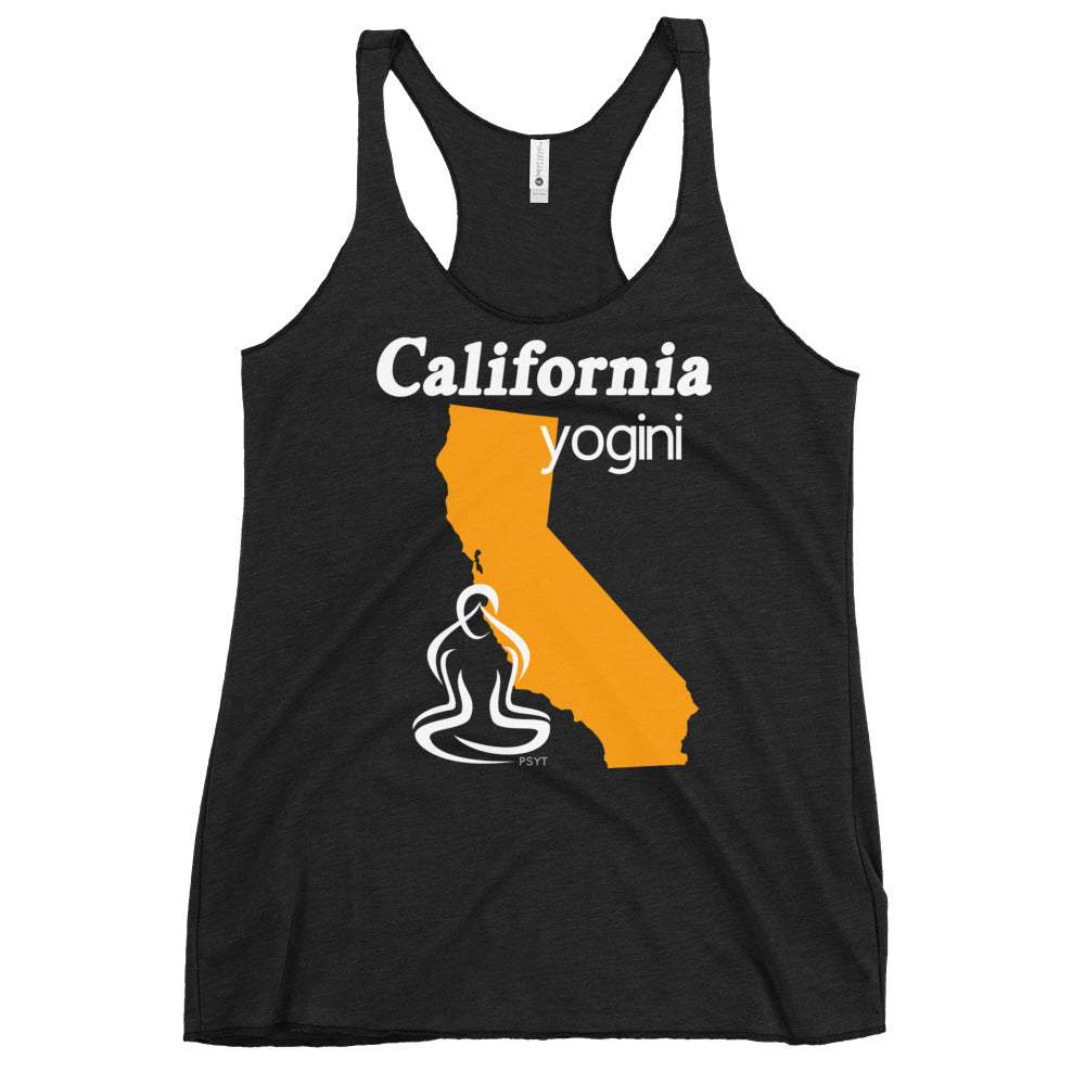 California Map Yogini Dark Color Tank Top