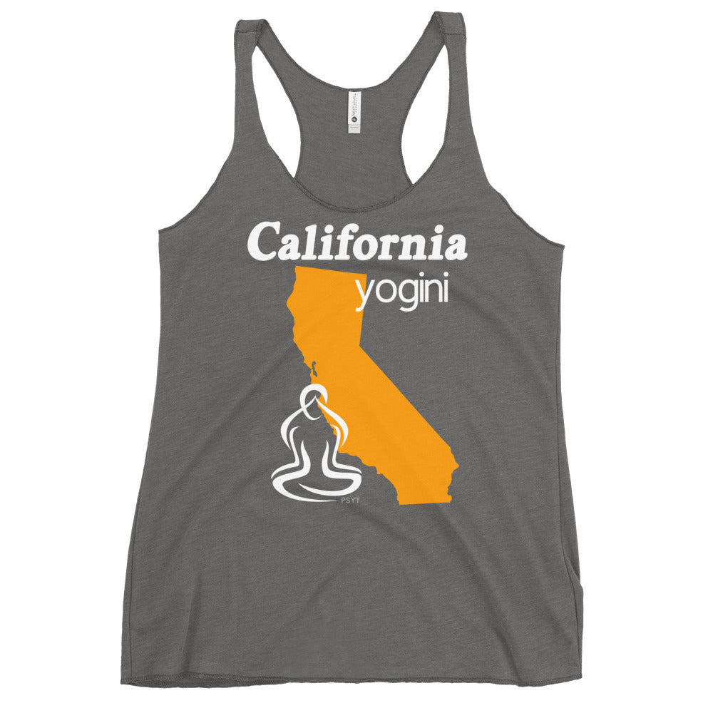 California Map Yogini Dark Color Tank Top