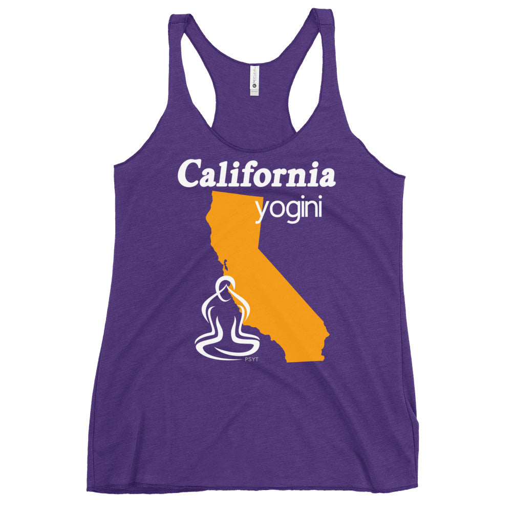 California Map Yogini Dark Color Tank Top