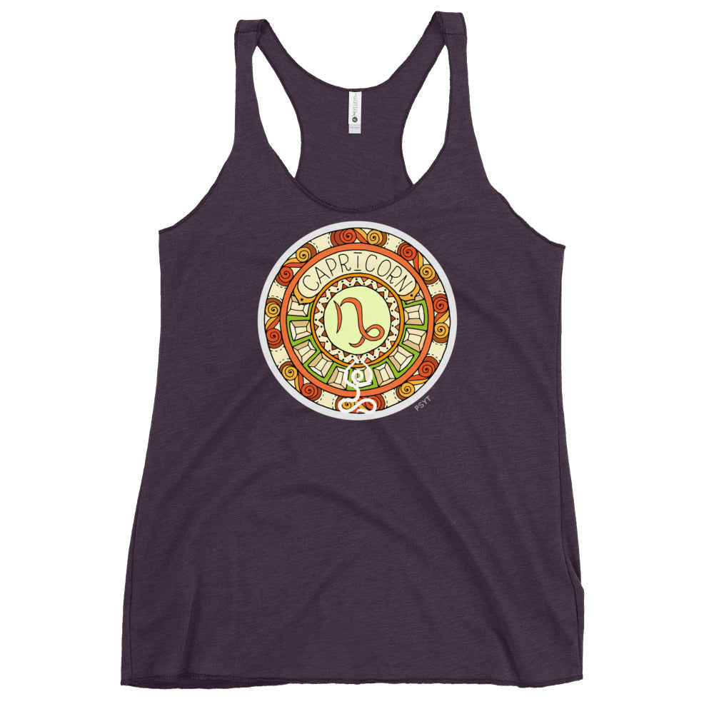 Capricorn Yogastrology Racerback Tank Top