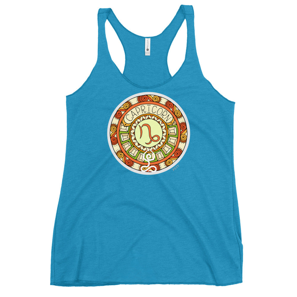 Capricorn Yogastrology Racerback Tank Top