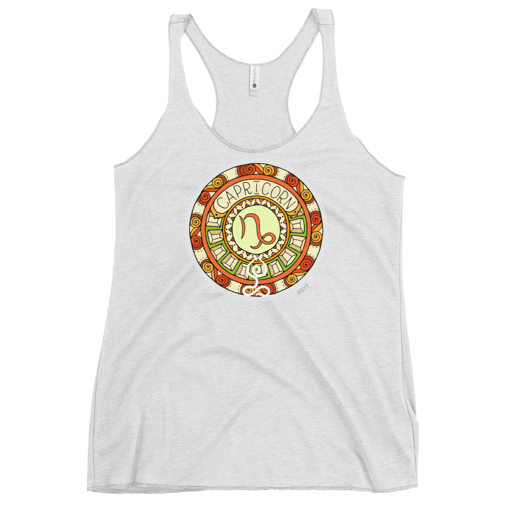 Capricorn Yogastrology Racerback Tank Top