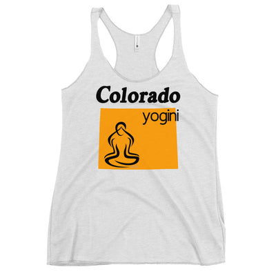 Colorado Map Yogini White Tank Top