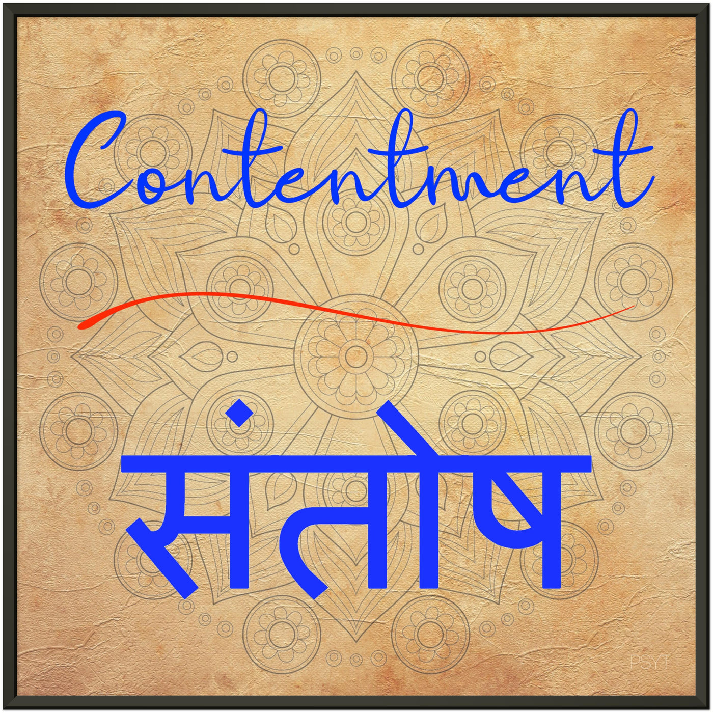 Contentment Hindi - Inspirational Series 2 Metal Frame