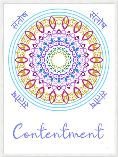 Contentment - Inspirational Series 1 Wood Frame