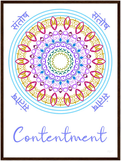 Contentment - Inspirational Series 1 Wood Frame