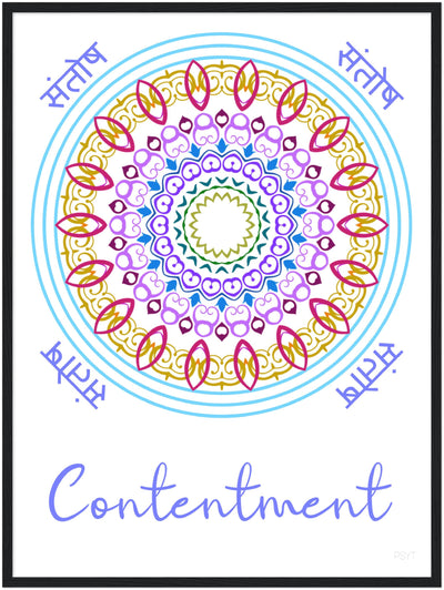 Contentment - Inspirational Series 1 Wood Frame