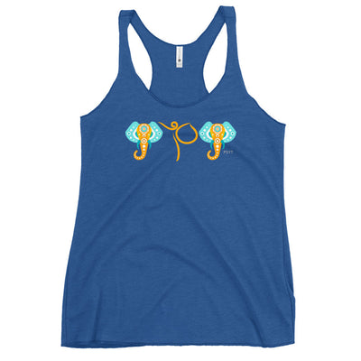 Elephants Dance Pose Racerback Tank Top