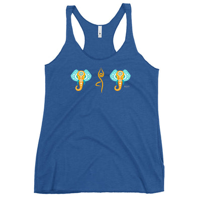 Elephants Tree Pose Racerback Tank Top