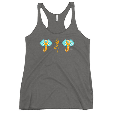 Elephants Tree Pose Racerback Tank Top