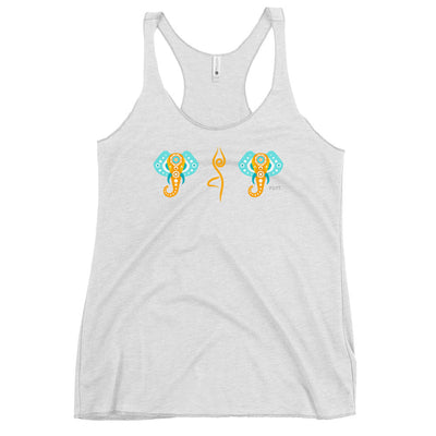 Elephants Tree Pose Racerback Tank Top