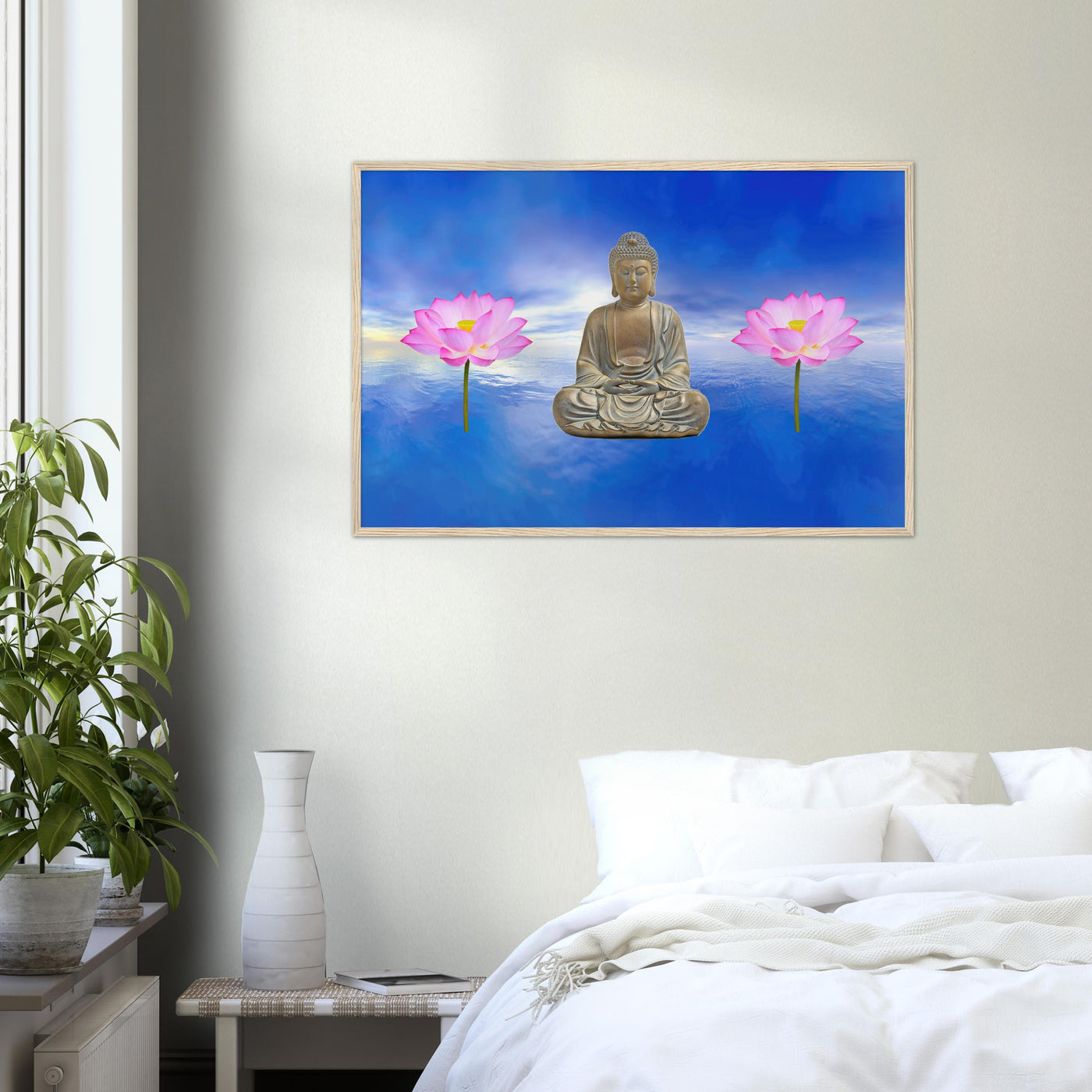 Endless Buddha Ocean Wood Frame