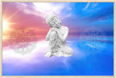 Endless Buddha Sunrise Wood Frame