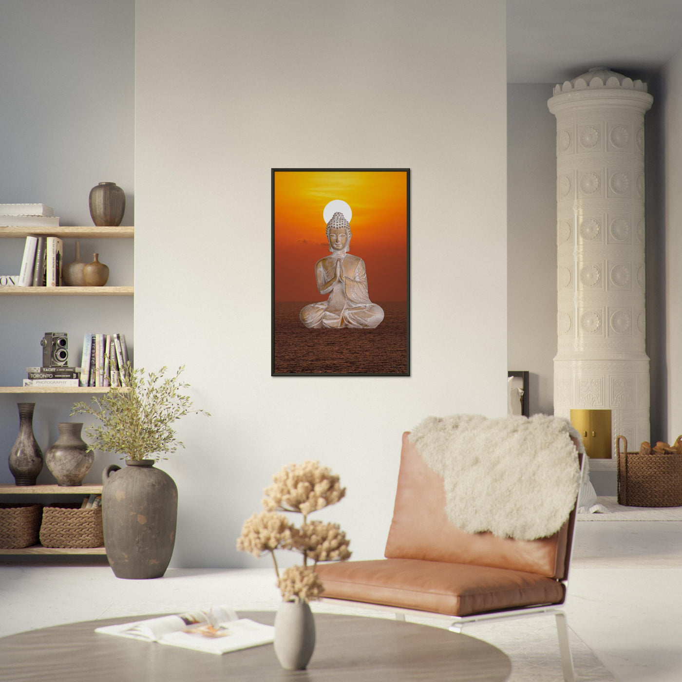 Endless Buddha Sunset Metal Frame