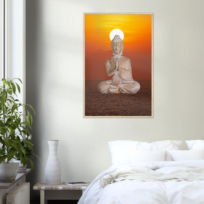 Endless Buddha Sunset Wood Frame