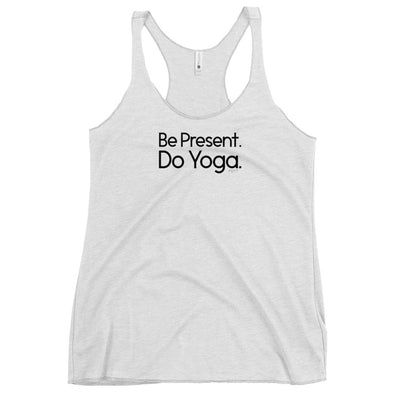 Fact: Be Present Do Yoga White Tank Top