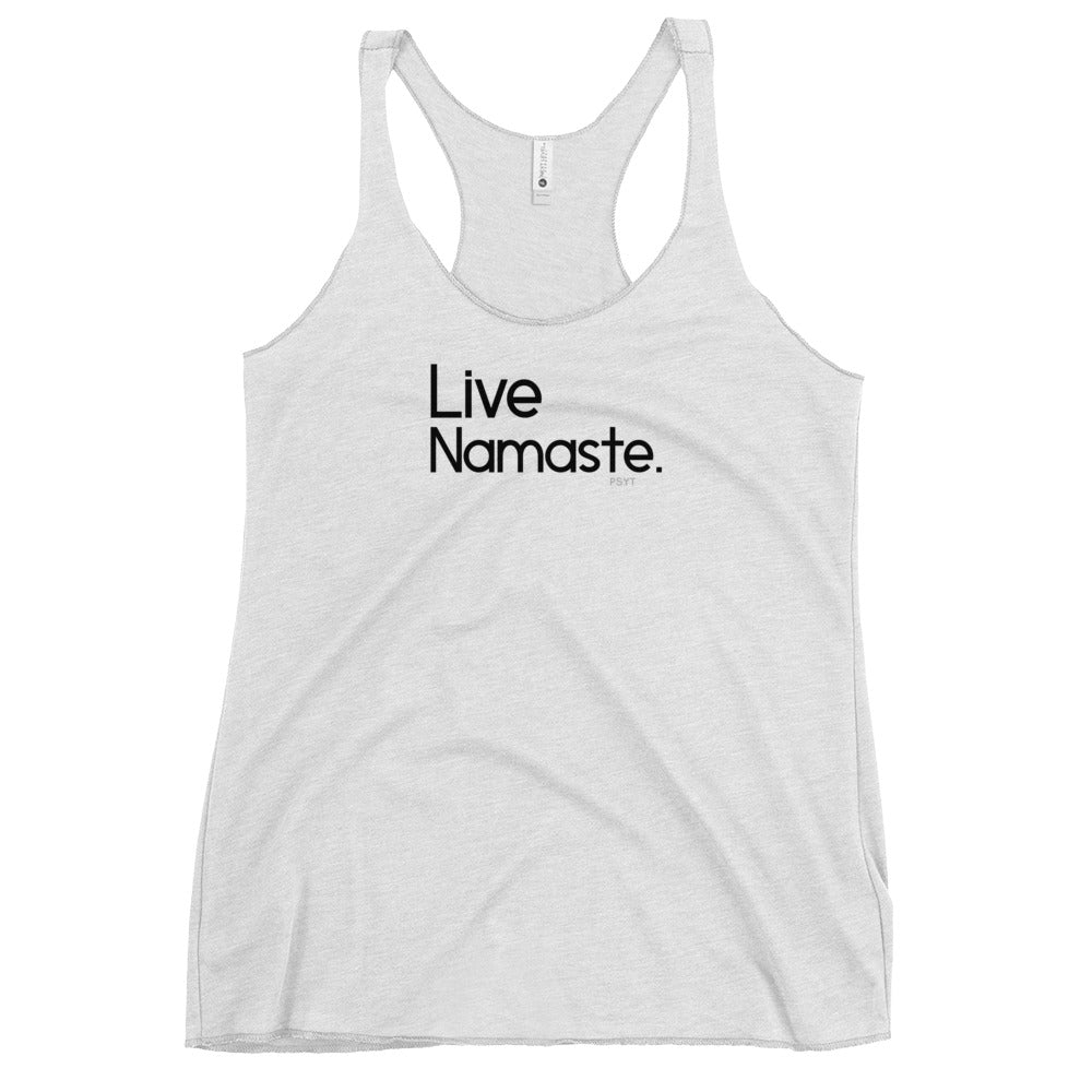 Fact: Live Namaste White Tank Top