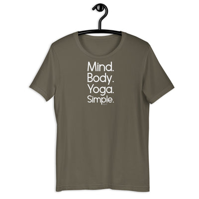 Fact: Mind Body Yoga Simple Dark Color Shirt