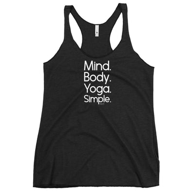 Fact: Mind Body Yoga Simple Dark Color Tank Top