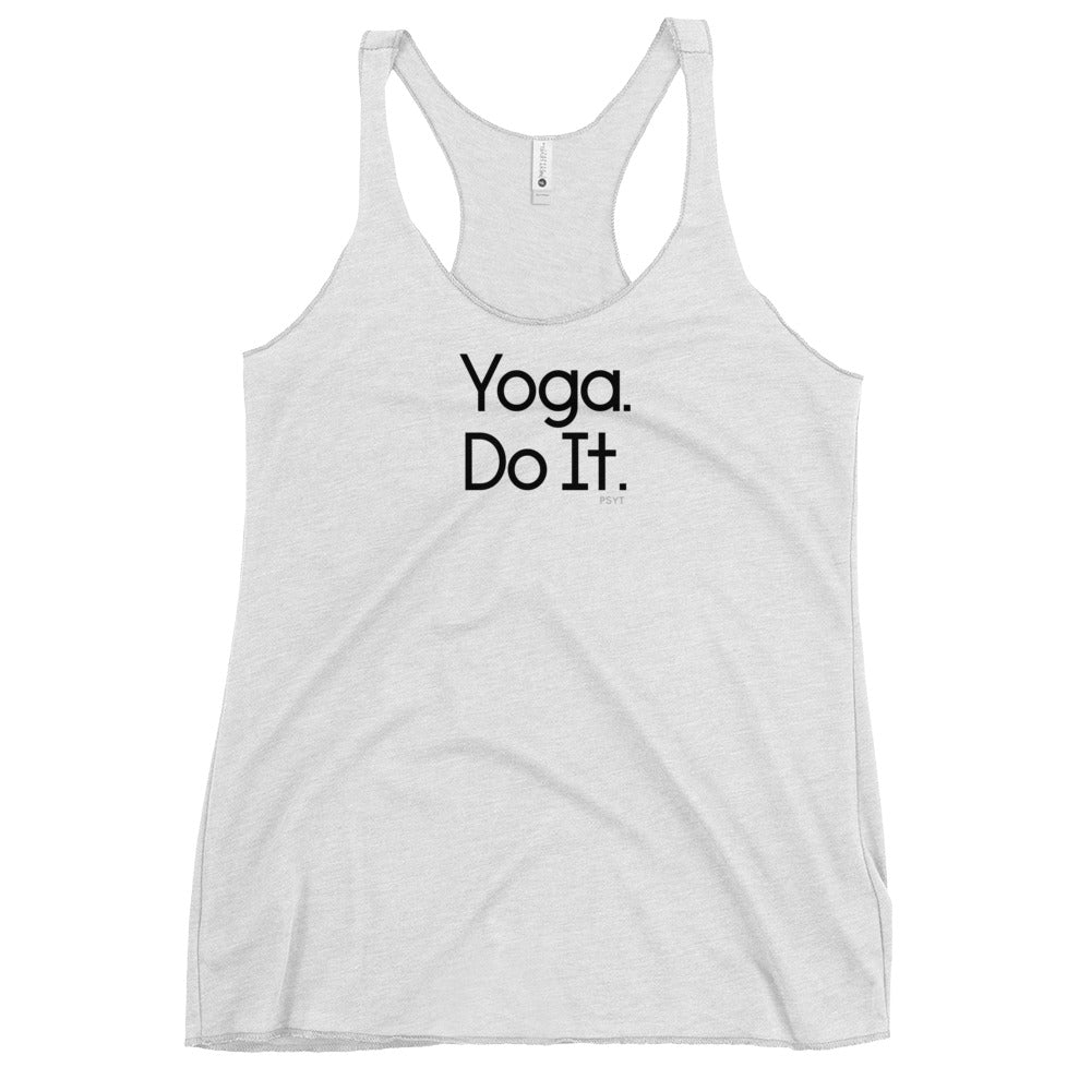 Fact: Yoga Do It White Tank Tops