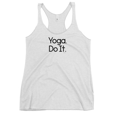 Fact: Yoga Do It White Tank Tops