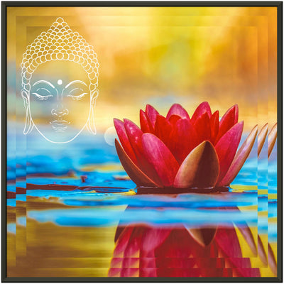 Flowers Buddha Metal Frame